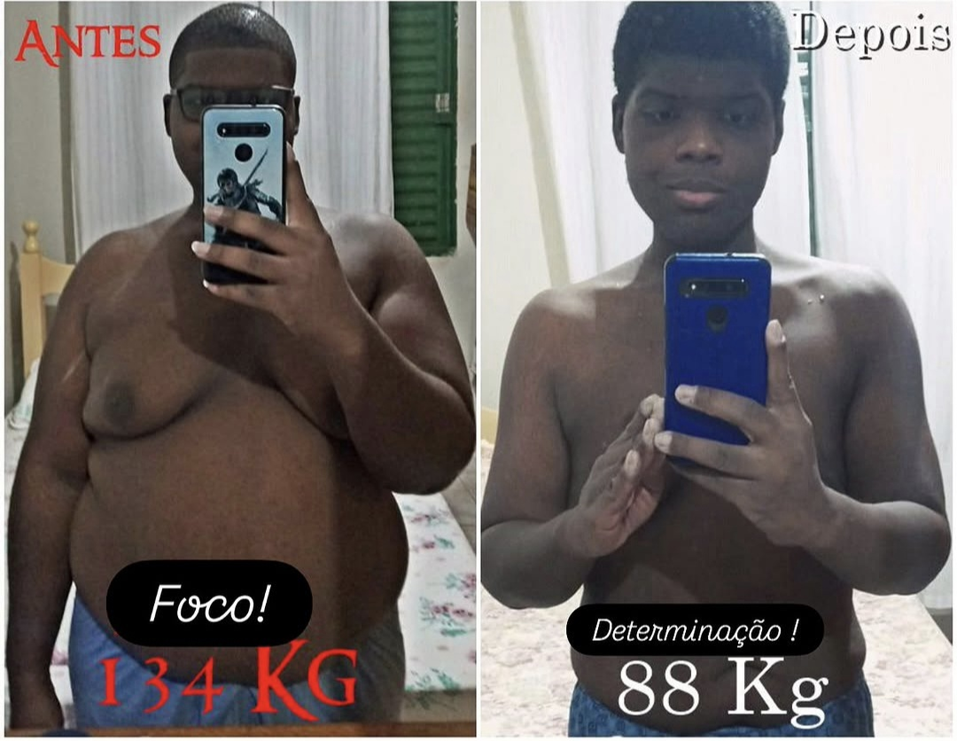 Antes e depois de aluno do Emagreça Correndo