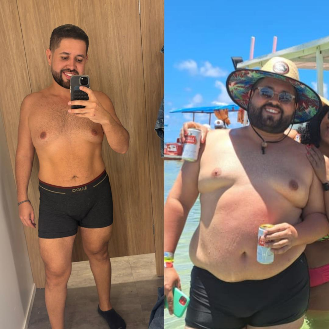 Antes e depois de aluno do Emagreça Correndo
