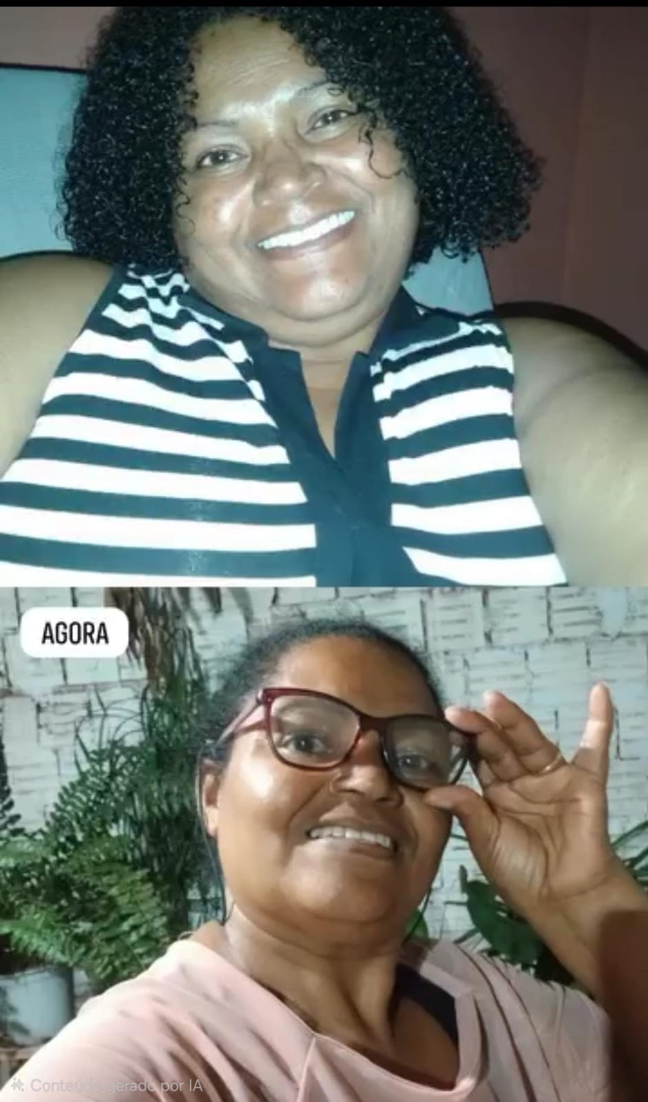 Antes e agora de aluna do Emagreça Correndo