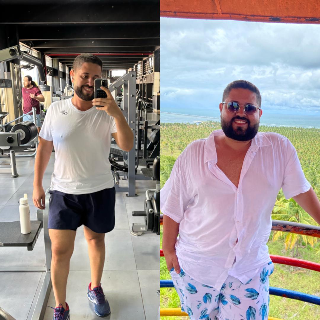 Antes e depois de aluno do Emagreça Correndo